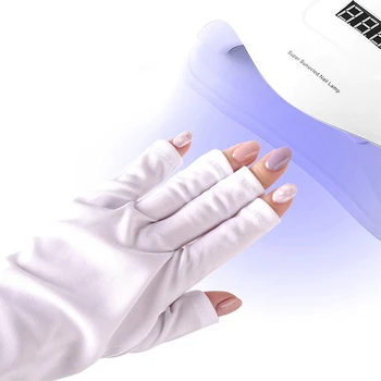 1 Paar Nail Art UV-Kindad UV-Shield Kinnas Fingerless Anti Kiirgus Kaitse Maniküür Küünte Tarvikud Spetsialistide Tööriist