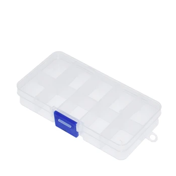 1 TK 10 Grid saab remov läbipaistev plastik kast kit ladustamise kasti ehted kasti elektrooniliste komponentide osad viimistlus box