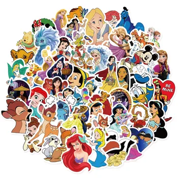 10/25/50tk Disney Printsess Mix koomiksitegelast Miki Kleebised Decal Rula Kitarr Sülearvuti Auto Veekindel Kleebis Kid Mänguasi