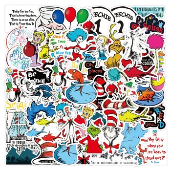 10/30/50tk Dr. Suss Cartoon Graffiti Kleebised Veekindel Pagasi Lapsed Mänguasjad Külalisteraamatusse Jõulud Kingitus Telefon Decal Decor Kleebised