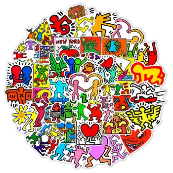 10/30/50tk Keith Haring Grafiti Koomiks Kleebised Kleebised DIY Sülearvuti Mootorratta Pagasi Lumelaua Veekindel Kleebis Lapsele Mänguasja