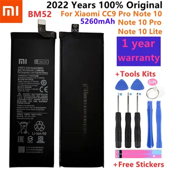 100% Originaal BM52 5260mAh Telefoni Aku Xiaomi Mi Lisa 10 Lite / Lisa 10 Pro / CC9pro CC9 Pro asenduspatareidega Bateria