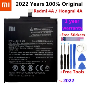 100% Originaal BN30 Aku Xiaomi Redmi 4A Redrice Hongmi 4A Liitium-Polümeer Asendamine Bateria Tasuta Repair Tööriistad