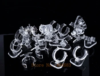 100 tk Clear view elastne-C ringi Plastikust Rõngas vitriin Omanik Hammas Laua Kaunistamiseks Seista