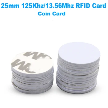 100pc/palju 125KHz/13.56 MHz RFID Mündi Kaart TK4100/M1 Sildi Isekleepuv Kleebis NFC Nutikas Võti Juurdepääsu Kontrolli Klaviatuuri Lugeja