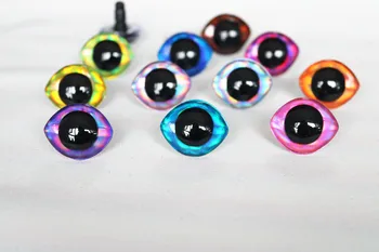 10pairs/palju uusi 20x23mm 23x28nn Ovaalne 3D Glitter selge ohutuse mänguasja silmad diy palus nuku silmad tagasi raske pesurid--D12