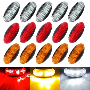 10TK 10-30V Hoiatus LED-Dioodi Valgus Ovaalne Kliirens Haagisega Veoauto LED pidurituled Lamp Veoauto Accessorie