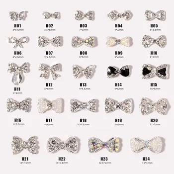 10tk Küünte Diamond Võlusid Bowknot Kive Nailart Asjade Läikiv Crystal Pearl Ehted Vibu Armas Tarvikud DIY Segatud Decors