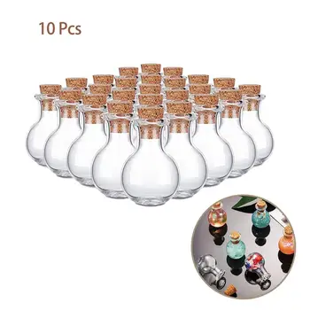 10tk Mini Klaasist Pudelid Selge Triivib Pudelid Väike, kes Soovivad Pudelid Korgist Punnid Pulmi, Sünnipäeva Diy Crafts