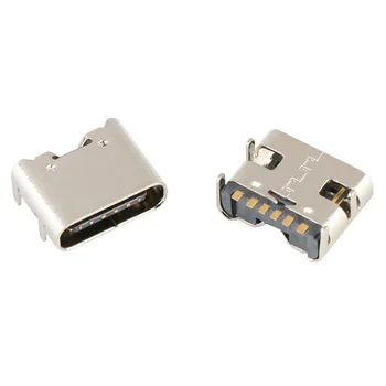 10tk/palju C-Tüüpi 6-Pin USB SMT Socket Connector USB-3.1 Tüüp-C Naissoost Paigutuse SMD DIP Jaoks PCB disain DIY suure voolu laadimine