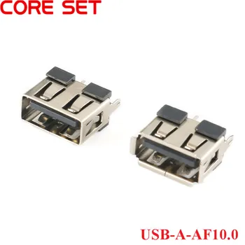 10tk/palju USB-liidese Tüüp - AF10.0 Naine PCB Mount Socket Connector 4PIN SMT pikkus: 10.0 mm USB Ühenduspesa