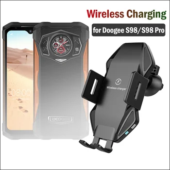 10W Qi Auto Traadita Laadimine Seisma DOOGEE S98/S98 Pro Karm Telefoni Omanik Juhtmeta Laadija puhul Doogee S98 Pro Auto-Laadija