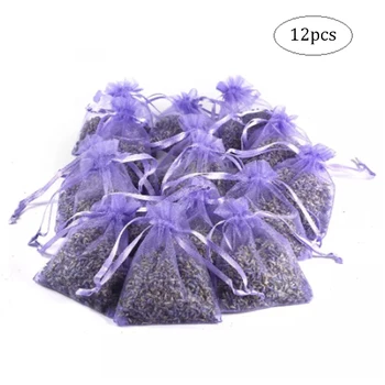 12tk Lavendel lõhnapakikesed Kott Kapid Sahtlid Vastupidav mitmeotstarbeline Täis Looduslikult Kuivatatud Lavendel õienupud