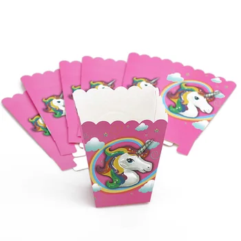 12tk/set Rainbow Unicorn Popkorni Kastid Ükssarvik Teema Popkorni Juhul Candy Box Kingitused Kast Sünnipäeva, Pulma-Roosa Poole Tarvikud