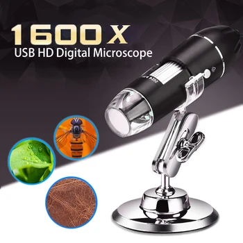 1600X HD Digitaalne USB Mikroskoop Pihuarvutite Kaasaskantavate Digitaalsete Mikroskoopide USB Liides elektronmikroskoobid 8 Led Sulg