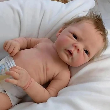 18inch Sündida Poiss Beebi Nukud Käsitöö Vastsündinud Nukk Täielikult Silikoonist, Keha Nukk Realistlik Tõetruu Väikelapse Imikud, Lapsed Mänguasja Baby Kingitused