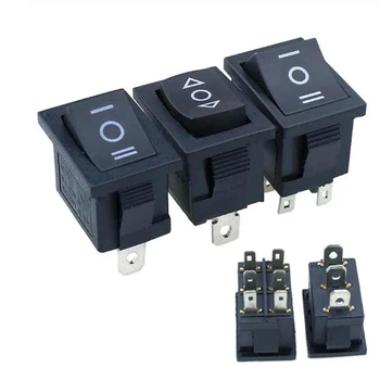 1tk KCD1 Mini Black 3 Pin / 6 pin/Off/on Rocker-Lüliti AC 6A/250V10A/125V