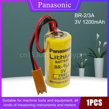 1TK Originaal Panasonic BR-2/3A 17335 3V 1200mAh Liitium Li-ion Patareid, Pruun Pistik PLC Backup Mälu Toide