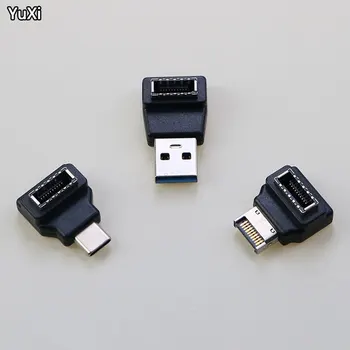 1TK USB-3.1 Esikülg Päis Tüüp E-USB-C C-Tüüpi Laiendamine Kaabel Adapter Connector Lauaarvuti Emaplaadi Pistik