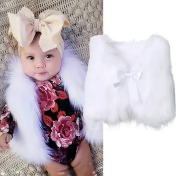 2018 aasta Sügisel, Talvel Väikelapsed Lapsed Tütarlaste Mood Faux Karusnaha Vest Soe Jope Mantel Outwear Talvel Suurus 1-5T