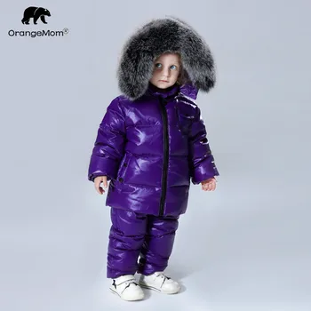2023 talve jope mantel +püksid 2 tk/sets laste riided 1-12Y korea lapsed riided poistele tüdrukute ülerõivad suur karusnahk