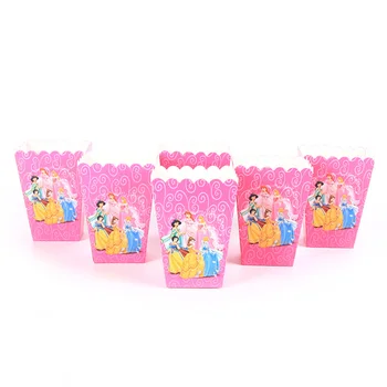 24tk/palju Printsess Teema Popkorni Candy Box Tüdrukud Sünnipäeva Teenetemärkide Lapsed Kasuks jõulupidu Tarvikud