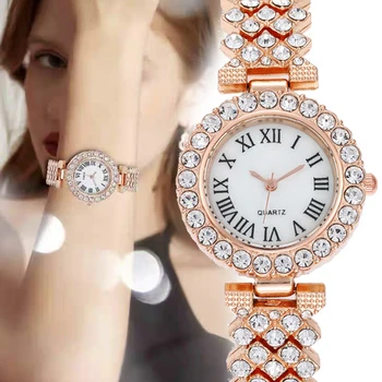 2pcs/Set Luksus Naiste Rose Gold Watch Mood Daamid, Teemant, Kvarts Käekell Elegantne Naiste Käevõru Kellad Reloj Mujer Kingitus