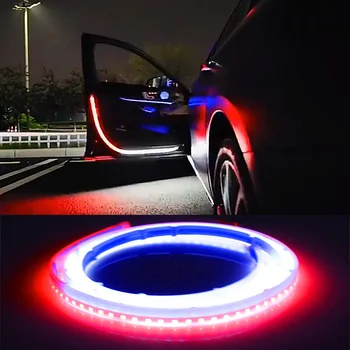 2TK Auto Ukse Teretulnud LED-Ohutus Hoiatus Impulss Signaal Lamp Riba 120cm 12V Veekindel Auto Dekoratiivsed Ümbritseva Tuled