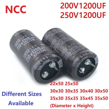 2tk/Lot NCC 1200uF 250V / 1200uF 200V 250V1200uF/ 200V1200uF 22x50 25x50 30x30/35/40/50 35x30/35/45/50 Snap-in PSU kondensaator