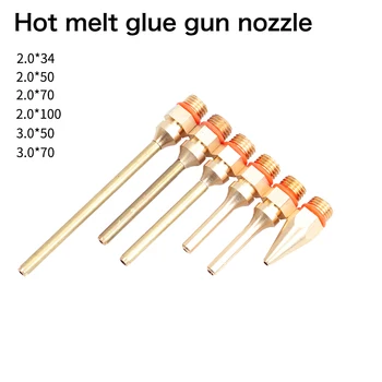 2tk/lot Suure ja Väikese Läbimõõduga Hot Melt Glue Gun Otsik 2.0x70mm 3.0x50mm 2.0x50mm Puhas Vask Pikk Lühike Liimi Püstoli Otsik