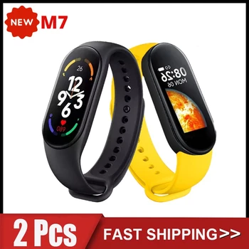 2tk M7 Smart Watch Mehed Naised Fitness Tracker Käevõru Südame Löögisageduse, vererõhu Monitor M7 Smart Wristbands jaoks Xiaomi Band 7