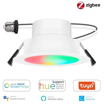 2tk Tuya Zigbee Smart LED Allvalgusti, WC wc Lakke Spot Light Lamp RGB+CW Dimm Valgus-6W/Smart pirn 9W Tööd Alexa