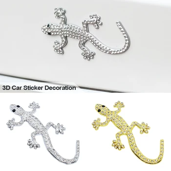 3D Rhinestone Diamond Sisalik Gecko Auto Kleebis Teenetemärgi Pääsme Embleem Auto-Styling Crystal Creative Auto Kleebis Auto Tarvikud
