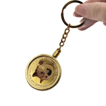 40mm Doge mälestusmünte Kogumise Dogecoin Metallist Võtmehoidja Mugav Seljakott Ripats Võtmehoidja Kaunistusega Kingitused
