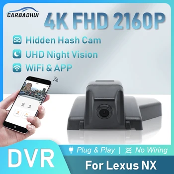 4K 2160P Car DVR Plug and Play Kriips Cam Kaamera UHD Öise Nägemise WiFi & APP Video makk, Lexus NX NX300H NX200T DashCam