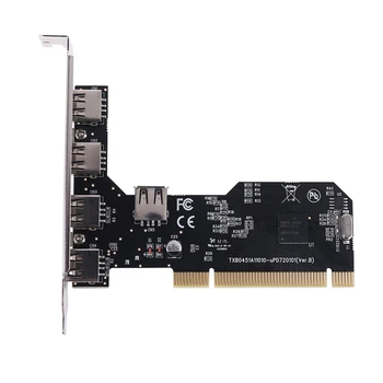 5 Pordid USB 2.0 PCI Controller Hub laienduskaardi 480Mbps Desktop Converter NEC720101 Kiibistik