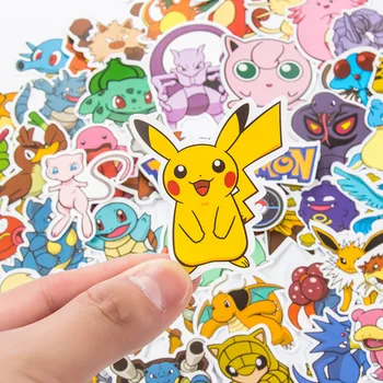 50/100tk Pokemon Kleebised Kawaii Pikachu Stikers Rula Jalgratta Kitarr Sülearvuti Lapsed Veekindel Stikers Mänguasjad