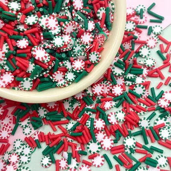 50g Värviline Christmas Candy Polümeer Sooja Pehme Savi Sprinkles DIY Crafts Väike Armas Plastikust klei Tarvikud Küüned Kunst
