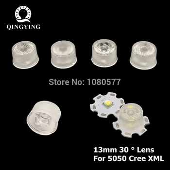 50tk 13mm CREE LED Läätse 30 Kraadi Optilise PMMA Läätsed Omanik SMD 5050 XML XML2 XML-L2 Plano Helkur Collimator