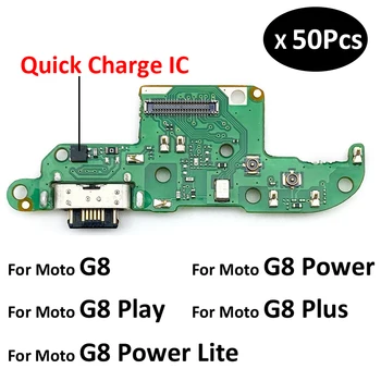 50tk Dock Connector Micro-USB Laadijaga Laadimine Sadamas Flex Kaabel Mikrofon Juhatuse Motorola Moto G8 Pluss Play Power Lite