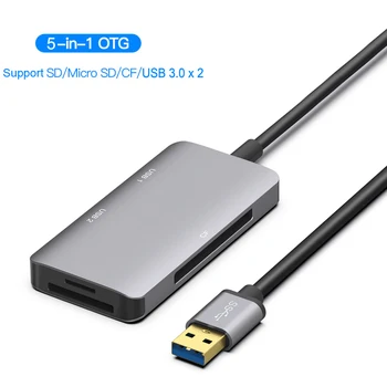 5in1 USB 3.0 SD SDHC CF Compact Flash TF MicroSD-Kaardi Lugeja USB3.0 U Flash Disk Drive Hiirt, OTG jaoks Macbook Sülearvuti Notebook PC
