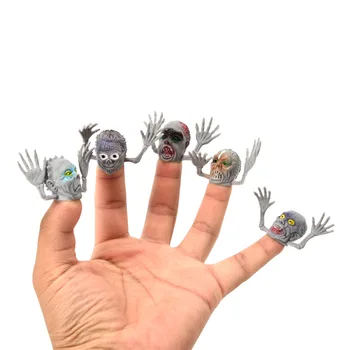 6tk Väike Koletis Sõrme Nukud Mänguasi Mini Vaimu Pea Zombie Räägib Lugu, Nukud Käsi PVC Mänguasjad Pool Halloween Kingitused Lapsele