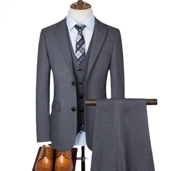 8xl ( Jakk + Püksid + Vest ) Pulma-Ülikond Meestele Kleit korea Slims Meeste Äri Ülikond 3 Tükki Set Ametliku Ülikond Smoking Peigmehe Ülikond