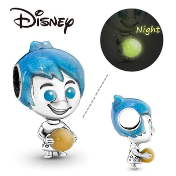 925 Sterling Hõbe Disney Pixar Rõõmu Glow-in-the-tume Mälu Orb Võlu Omanik Sobivus Originaal Brändi DIY Naiste Ehete Tegemise Kingitus