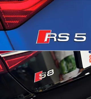 ABS Auto Kleebis, Logo Embleem Decal Teenetemärgi Audi Sline S3 S4 S5 S6 S7 S8 RS3 RS4 RS5 RS6 RS7 RS8 Logo A3 A4 A5 A6 A7 A8