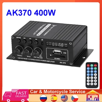 AK370 400W Võimendi Bluetooth-ühilduva Bass Audio Hifi FM-Auto Auto Kodus Muusika Subwoofer Kõlarid USB/SD / AUX Sisend