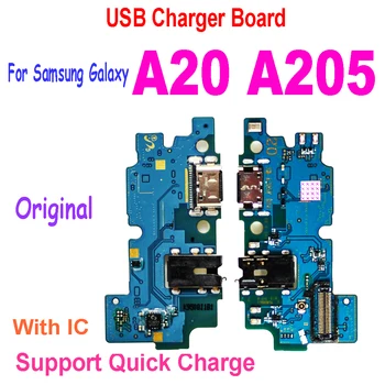 Algne Laadimine Sadamas Samsung Galaxy A20 A205 SM-A205F A205FN USB Eest Dock Connector Board Laadimine Flex Kaabel