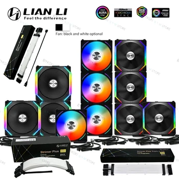 Algne LIAN LI UNI 12CM Fan/14CM RGB+LIAN LI Strimer Plus V2 GPU Double/Triple 8Pin(6+2Pin) PSU Cable Kit Tarkvara PWM Kontrolli