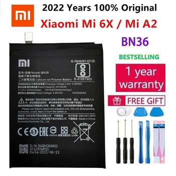 Algne Telefoni Aku Mi6X MiA2 Aku Xiaomi Mi 6X A2 BN36 Patareid Jaemüügi Pakendis Bateria jaoks Xiaomi Mi6X MiA2