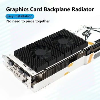 Alumiinium GPU Backplane Radiaatori Jaoks RTX 3090 3070 3080 Seeria graafikakaart Backplate VRAM Mälu Heatsink Jahutus Ventilaator PWM